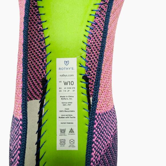 Rothy's The Flat Metallic Lilac Limited Edition Women’s Size 10 - Picture 7 of 7